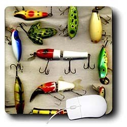 Fishing - Old Lures Fishing - Mouse Pads