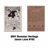2001 Bowman Heritage Jason Lane Rookie Card