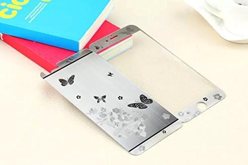 High-end Silver Electroplating toughened film 3D butterfly flowers tempered glass film for iphone 6S/6 High quality front and back protective film for iphone 6S/6
