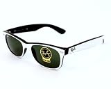 Ray-Ban 2132 770 Top Dark White on Black 2132 Wayfarer Wayfarer Sunglasses Lens Category 3 Size Small 52mm