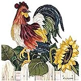 Rooster - Peel & Stick - 14 Kitchen Wall Stickers/Decal Appliques