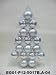 Christmas Ornaments Set of 17pc 2" Silver Shiny Matt Ball in PVC Tree Package