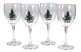 Nikko Ceramics Christmas Glass Goblet - Set of 4