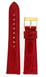 Watch band Genuine Crocodile Strap 22mm Red