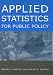 Book Applied Statistics For Public Policy