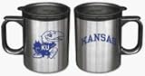 Kansas Jayhawks 13 oz. Stainless Steel Coffee Mug (Set of Two)