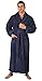 Arus Men's Organic Cotton Full Ankle Length Long Turkish Terry Cloth Bathrobe Robe