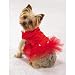 MEDIUM - RED - Tutu Party Dog Dresses - HOLIDAY RED