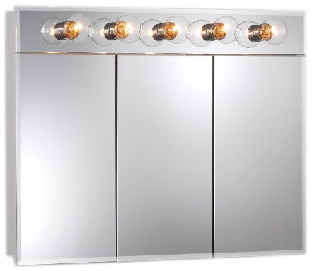 Broan-NuTone 755443 Ashland Lighted Frameless Medicine Cabinet with Five Bulbs
