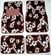 Red Hawaiian Hibiscus Carpet Front & Rear Car Truck Floor Mats