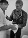 Actor Steve Mcqueen Having Blisters Healed Premium Photographic Poster Print by John ...
