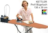 NEU! Original KETTLER Baumwoll-Bügeltuch (MABI-Art.Nr.302) LxB 138 x 38 cm Für KETTLER Bügeltische Surfer & Professional (siehe Bilder)