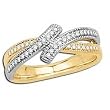14K Two-Tone Gold Diamond Ring - 0.20 Ct.