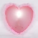 Girls Pink Easy Fit Heart Wall Light