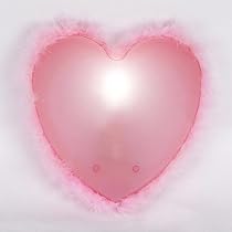 Girls Pink Easy Fit Heart Wall Light