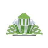 Elegant Baby Melamine Set in Green/White
