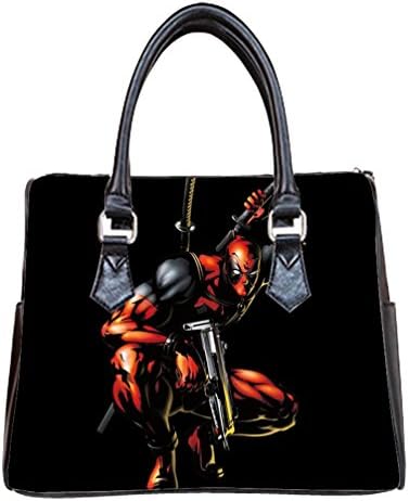 Fashionable Female Women Barrel Type Handbags Pouch Deadpool Print
