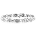 1 Carat Diamond Silver Bracelet size- 7"
