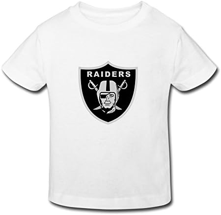 CAILHBABY Kid's Toddler NFL Okland Raiders Logo Age 2-6 T-shirt White 3 Toddler
