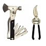Brook & Hunter Combo-MT-BL-MIX Premium 2-Piece Combo Kit With Mo-Tool Axe Garden Multi-Tool & Hand Pruner With Black Handles