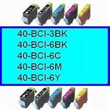 Canon Compatible 200-Pack BCI-3eBk/BCI-6 (40)BCI-6 (40) BCI-3eBk, (40)BCI-6C,(40)BCI-6M,(40)BCI-6Y for Canon Ink Cartridges Black Cyan Magenta Yellow