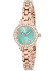 Betsey Johnson Womens BJ00282-03 Analog Display Quartz Rose Gold Watch