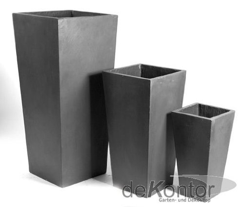 Blumenkübel aus Clayfibre Vase eckig groß