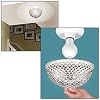 Clip-on Light Shade - Diamond Cut Acrylic Dome Lightbulb Fixture - 8"