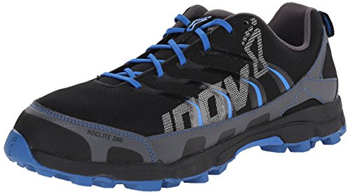 Inov-8 Men's Roclite 280 Trail-Running Shoe, Grey/Blue/Black, 10.5 M US