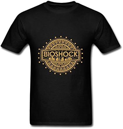 Yiaacai Bioshock Logo Men's T Shirt Black XXXL
