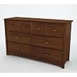 South Shore 3356027 Willow 6-Drawer Double Dresser - Sumptuous Cherry
