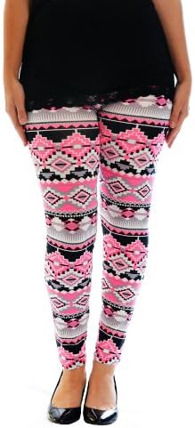 Nouvelle Women's Neon Aztec Print Leggings