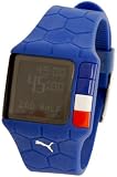 Image of Puma Champion France Blue Rubber Strap With LCD Dial Watch