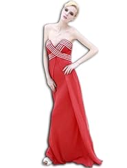 V-neck Sheath Fitted Chiffon Evening Dress/Prom Dress 