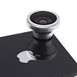 Detachable 180 Degree Fisheye (0.28X) Lens For Camera Phones Compatible With Any phone camera with lens smaller than 9.5mm
