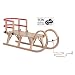 H�rnerschlitten Holzschlitten Rodelschlitten mit Zuggurt und Lehne