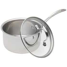 Calphalon Tri-Ply Stainless 2-1/2-Quart Saucepan with Glass Lid
