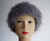 Grey Long size Faux Fur Russian / Cossack inside Pill Box Cossack Hat Style Russian Hat for Ladies Women