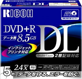 RICOH D2RDD-W5CW 2層式DVD+R DL for Data