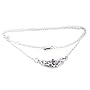 Sterling Silver Interlacing Celtic Knot Chain Adjustable 18" Necklace with Genuine Amethyst