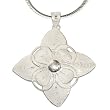 Gift for Valentine Sterling Silver Pendant Chain Romantic Jewelry 1.75 inches