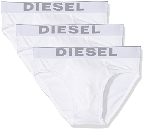 Diesel Men's Blade 3-Pack Cotton Stretch Brief, White, X-Large