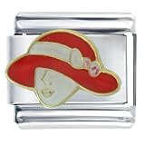 Lady In Hat Italian Charms Bracelet Link