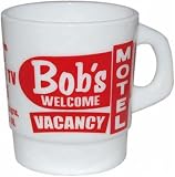 《Bob's MOTEL》ミルキーガラスマグカップ☆アメリカン雑貨通販の画像