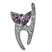 Pink Eye Cat Animal Pin Brooch