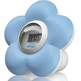 Philips Avent Baby Bath and Room Thermometer, Blue Flower - SCH550/20