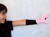 SnowStoppers STAY-ON Large Pink Nylon Mittens, Ages 5-8