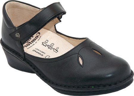 Finn Comfort Women's Canberra Mary Janes,Black Nappa,UK 4.5 M