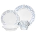 Corelle Lifestyles 16-Piece Dinnerware Set, Service for 4, Damask