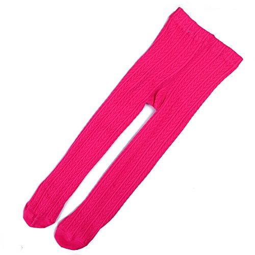 HDE Kids Winter Stockings Girls Cable Knit Footed Tights